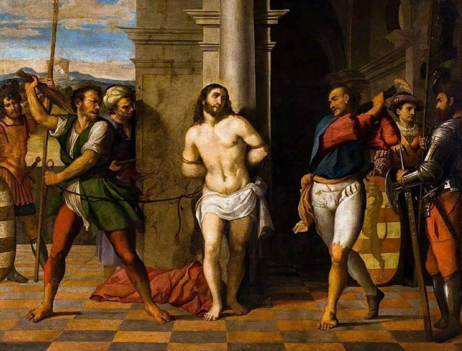 Flagelação de Jesus, preso à coluna.png